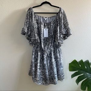 NWT Endless Rose Romper LARGE Snake Print